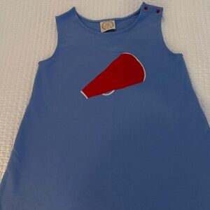 The Beaufort Bonnet Company Blue Dress with Red Megaphone